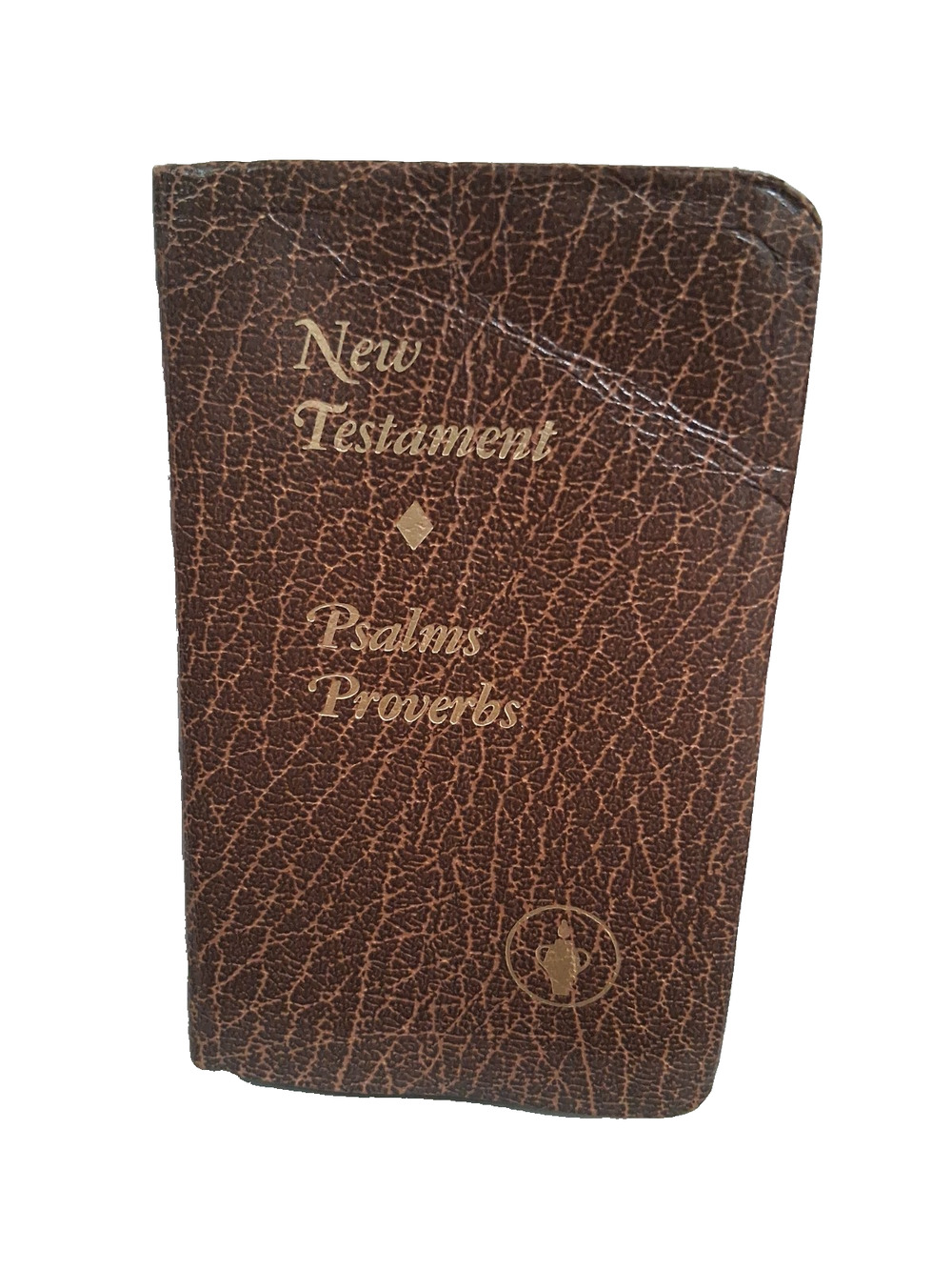 Vintage Gideons Pocket New Testament Bible Psalms & Proverbs - Brown